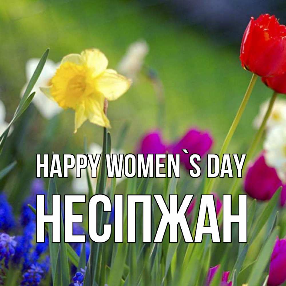 Greetings card с именем, НЕСІПЖАН happy women`s day международный женский день 3 Greetings with text for free download 